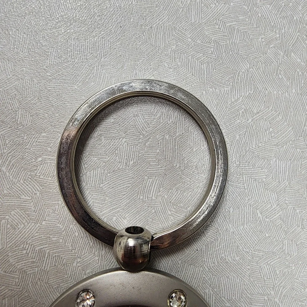 Chicago The Windy City Spinner Key Rhinestones Silver Spinning Key Chain